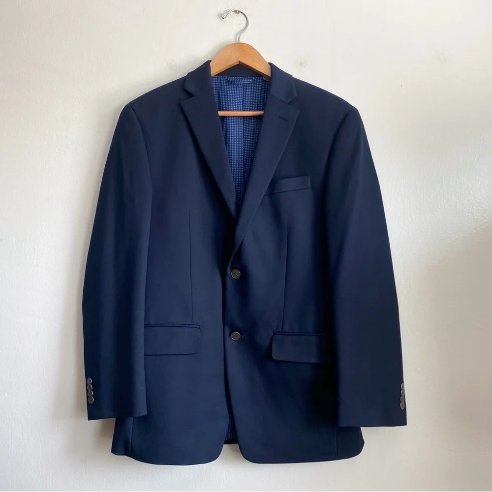 Michael Kors Men’s Navy Sport Coat Blazer Jacket Corporate Formal Wedding 38R